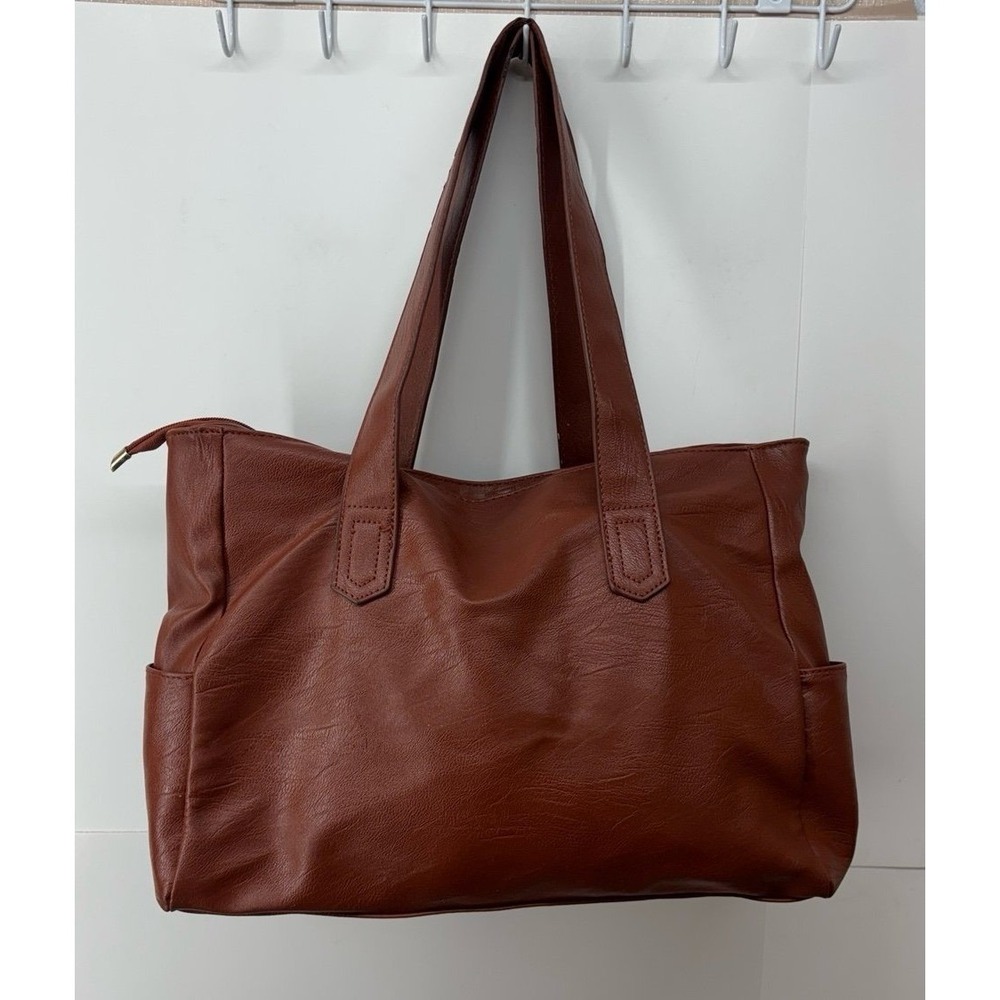Brown / Red Shoulder Purse /Tote (11x 14.5)